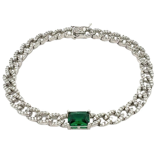 BRAZALETE TEJIDO ESTAMBUL -PIEDRA ZIRCONIA