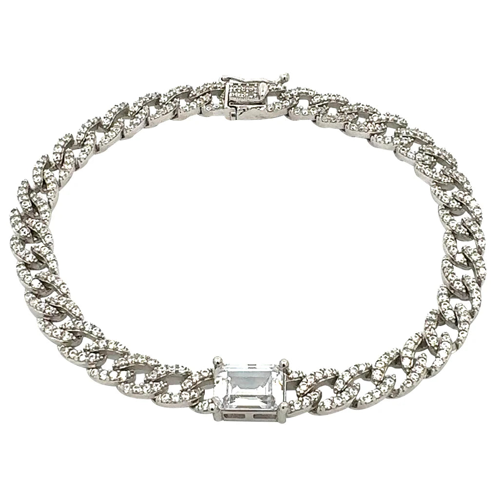 BRAZALETE TEJIDO ESTAMBUL -PIEDRA ZIRCONIA